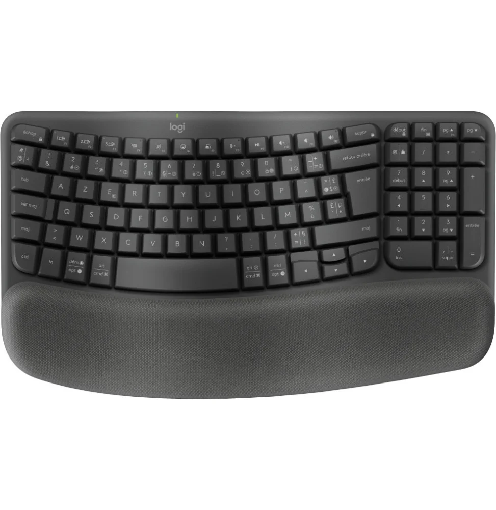Clavier Wave keys Bluetooth sans fil ergonomique graphite FR