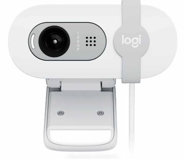 Webcam Logitech Brio 100 Full HD - Blanc Cassé - USB