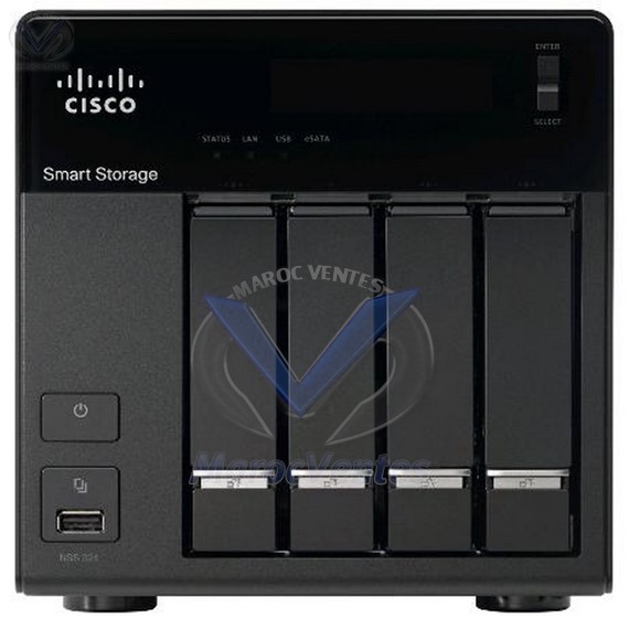 Serveur NAS de stockage externe NSS 324 avec 4 baies et 8 To NSS324D08-K9