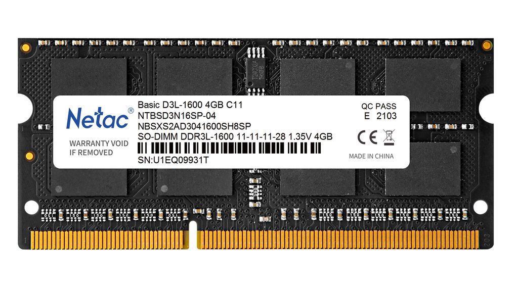 4 GB DDR3L-1600 MHZ CL11 1.35V SODIMM NTBSD3N16SP-04