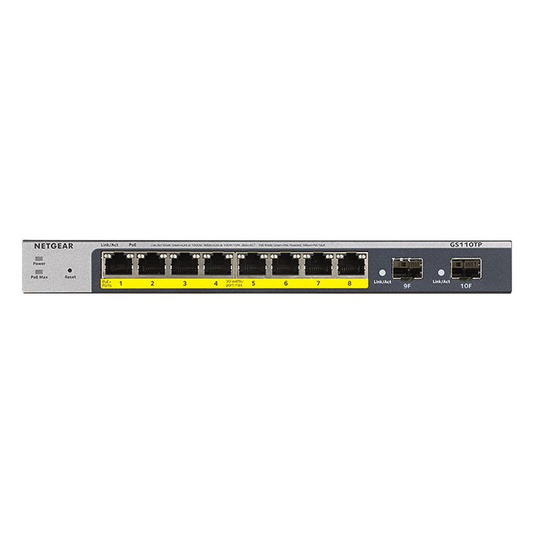 SMART SWITCH MANAGEABLE L2 10 PORTS GIGABIT WITH 8 PORTS POE+ 55W GS110TP-300EUS