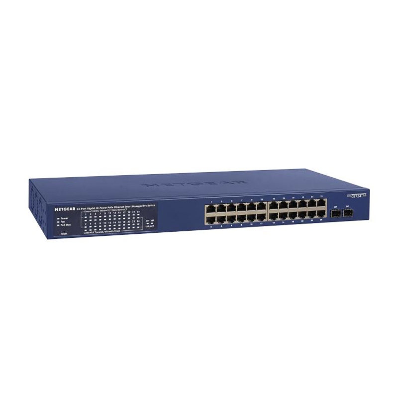 SMART SWITCH 24 PORTS GIGABIT ETHERNET POE+ / OPTIONAL REMOTE/CLOUD MANAGEMENT AND 2 SFP PORTS (380W)