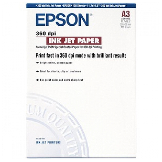 PAPIER COUCHE EPSON 360 DPI A3 (200f)