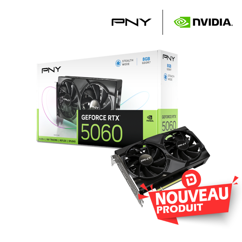 PNY GeForce RTX 5060  8GB  PCIE 5.0 VCG50608DFXPB1