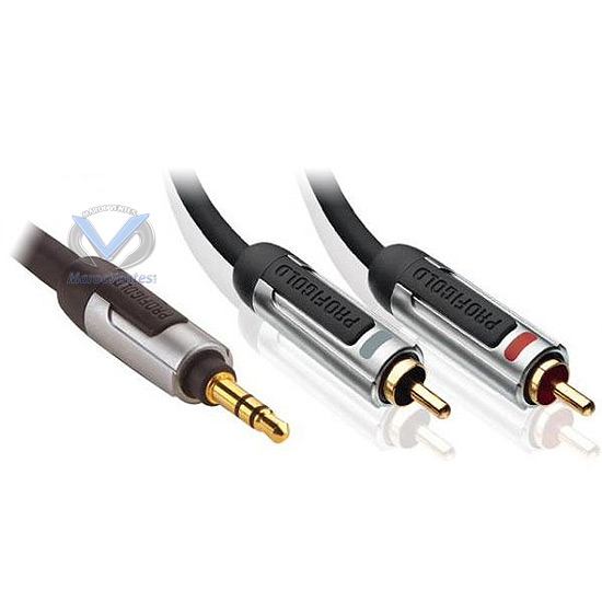 Jack 3.5 mm vers 2x RCA Audio stéréo - 2 m