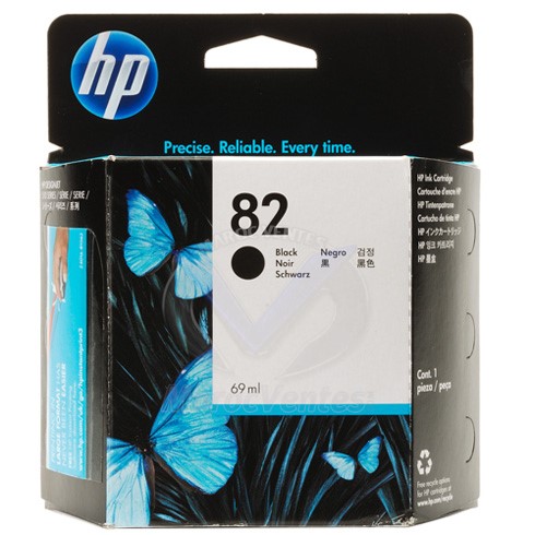 HP 82 69-ml Black Ink Cartridge CH565A
