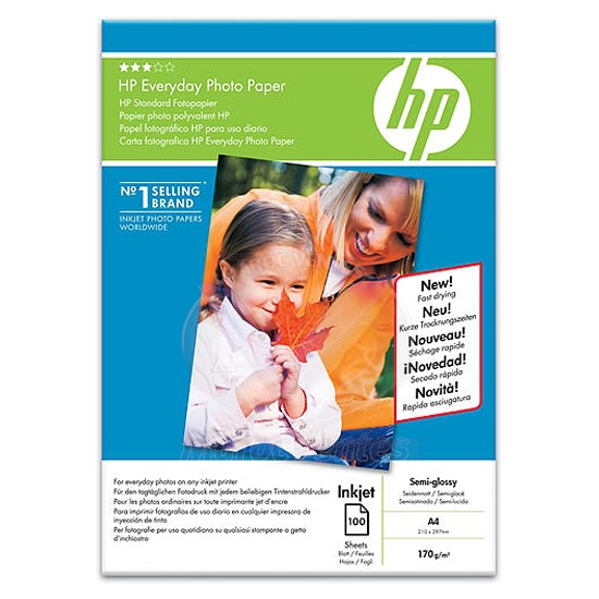 HP EVERYDAY PHOTO PAPER, SEMI-GLOSSY 170G A4 100F-HP EVERYDAY PHOTO PAPER, SEMI-GLOSSY 170G A4 100F