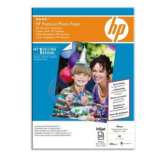 PAPIER PHOTO HP PREMIUM 240GRA4 20F.-PAPIER PHOTO HP PREMIUM 240GRA4 20F.