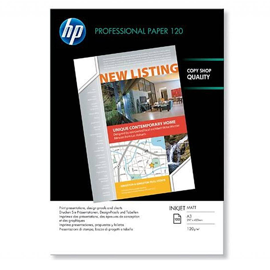 PAPIER JET D'ENCRE HP MATE A3 100F