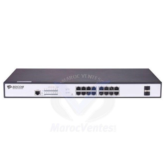Switch 16 ports Gigabit PoE 2 ports Gigabit SFP L2 S2518PB