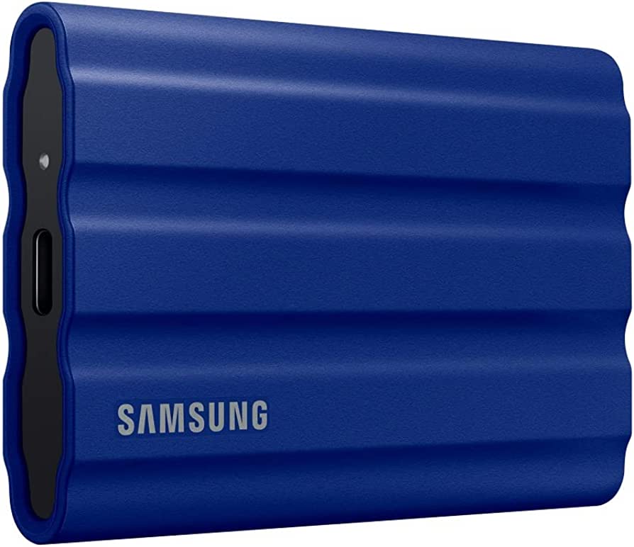SAMSUNG PORTABLE SSD 1 TB T7 SHIELD BLUE
