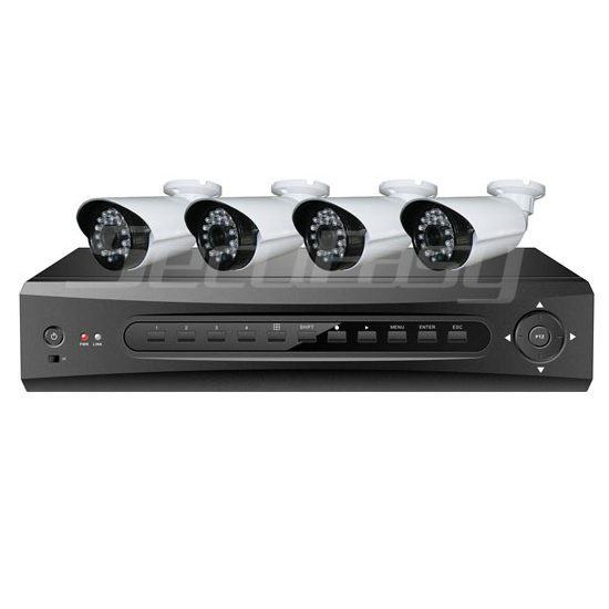 Kit  de 4CH NVR et 4 appareils-photo d'IP avec POE