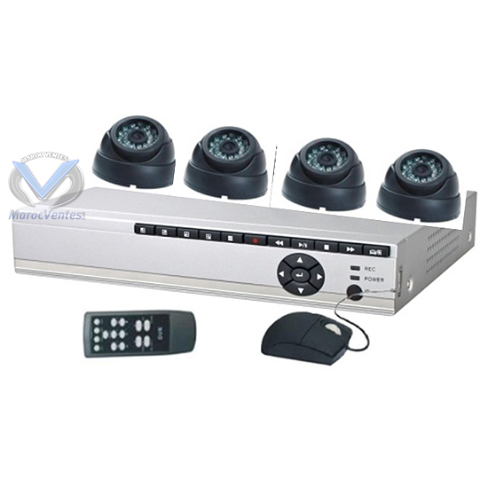 DVR Kits à 4 caméras Visio avec connexion à distance 1x H.264 real time