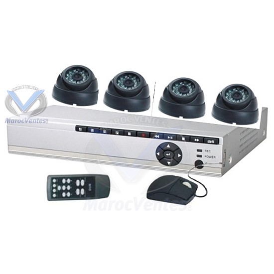 DVR Kits à 4 caméras Visio avec connexion à distance 1x H.264 real time SE-RD614-CD322C