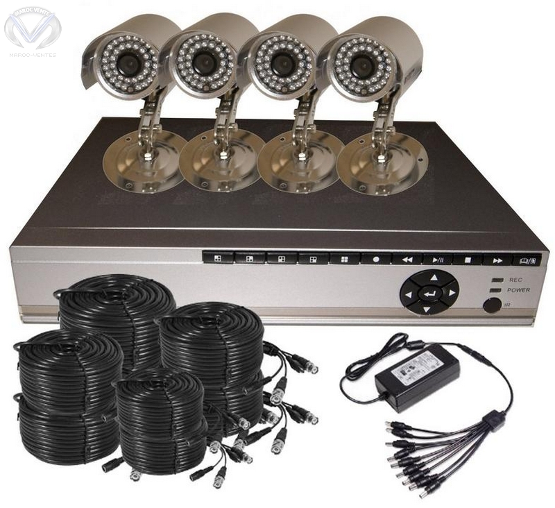 DVR 1x4-CH H264 mobile surveillance with VGA 4x color camera