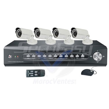 DVR Kit Surveillence et Enregistrer jusqu'a 4 Caméras Simultanément