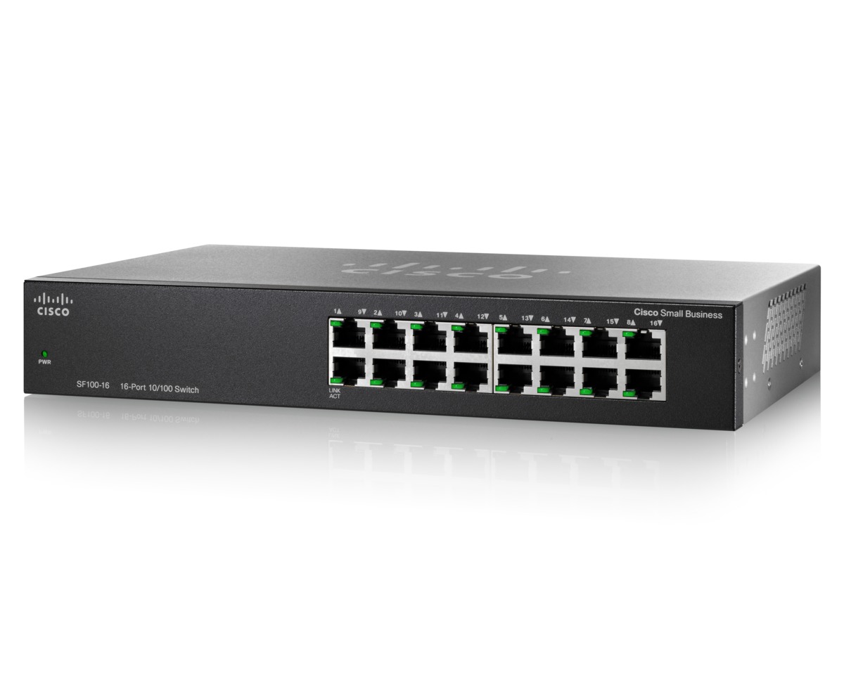 Switch Small Business 16 ports 10/100 non géré montage en rack