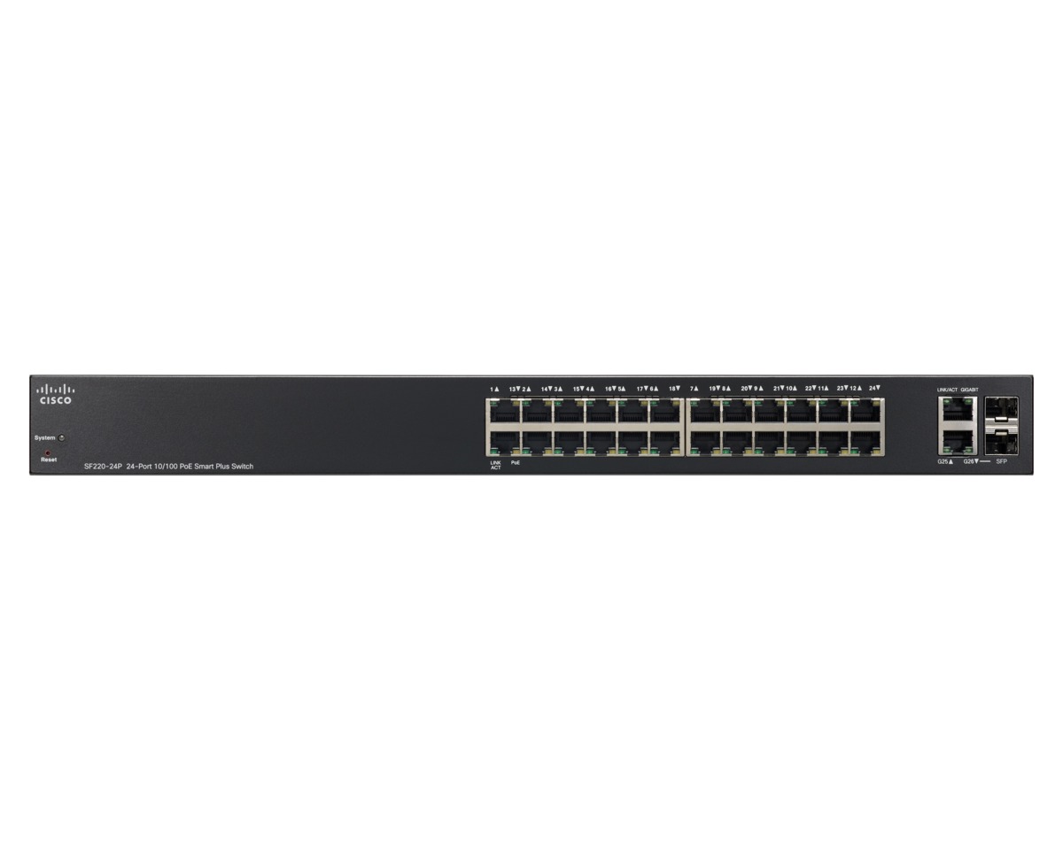 Switch 24 x 10/100 (PoE) + 2 x SFP Gigabit combiné Géré
