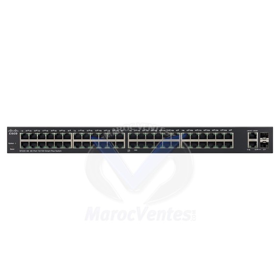Switch 48 x 10/100 + 2 x SFP Gigabit combiné Géré SF220-48-K9-EU