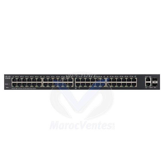 Switch 48 x 10/100 (PoE) + 2 x SFP Gigabit combiné Géré SF220-48P-K9-EU
