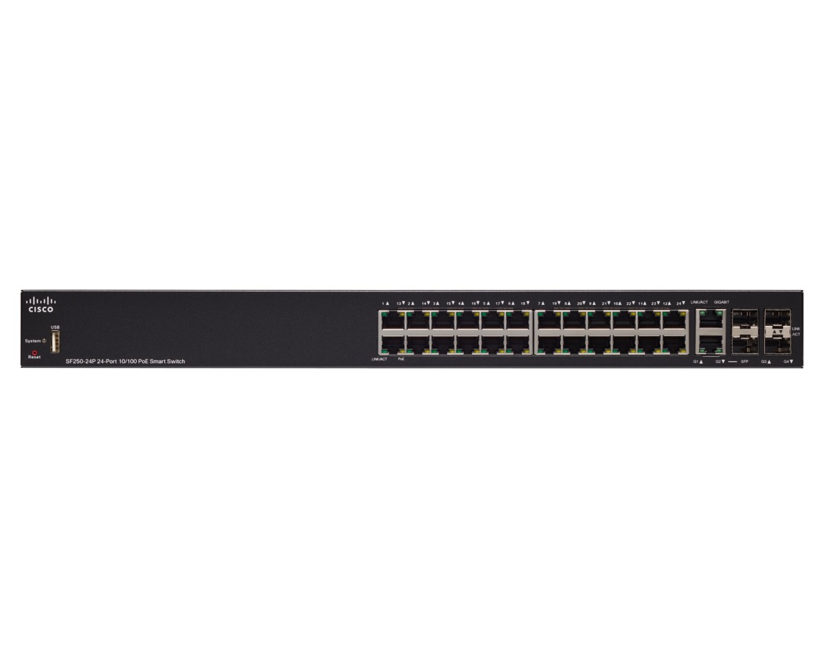 Switch 24 x 10/100 (PoE +) + 2 x combo SFP Gigabit