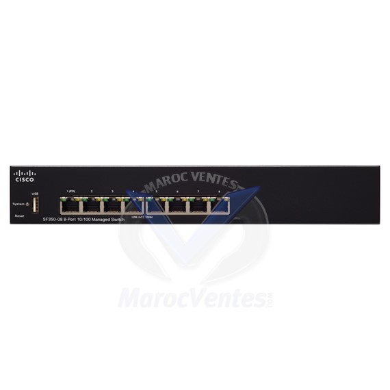 Switch 8 ports  Fast Ethernet 10/100 Géré SF350-08-K9-UK