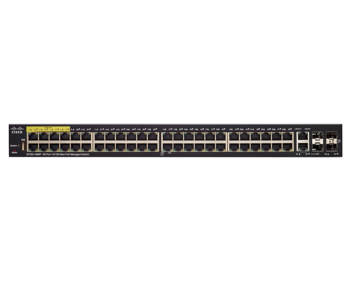 Switch 48 x 10/100 (PoE+) + 2 x 10/100/1000 + 2 x SFP Gigabit combiné
