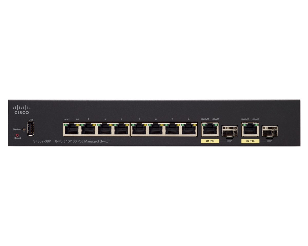 Switch 8 x 10/100 (PoE+) + 2 x combo Gigabit Ethernet/Gigabit SFP