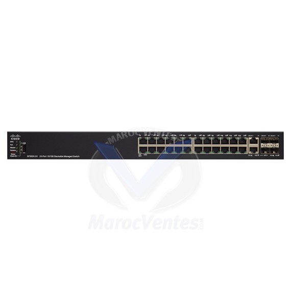Switch 24 x 10/100 ( PoE +) + 2 x 10 Gigabit SFP + (liaison montante) + 2 x combo 10GBase-T SF550X-24MP-K9-UK