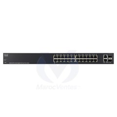 Switch 24 x 10/100/1000 (PoE) + 2 x SFP Gigabit combiné Géré SG220-26P-K9-EU