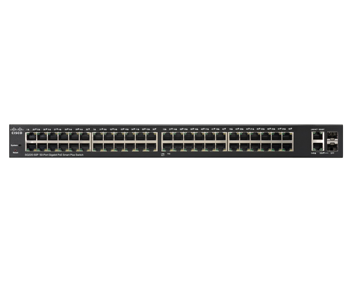 Switch 48 Ports PoE + 2 x combo Gigabit SFP