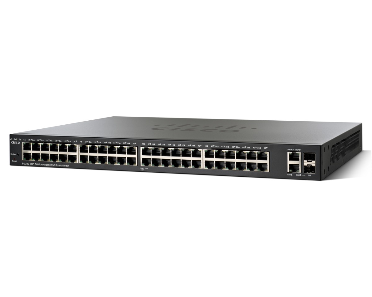 Switch 48 x 10/100/1000 (PoE +) + 2 x combo Gigabit Ethernet / Gigabit SFP