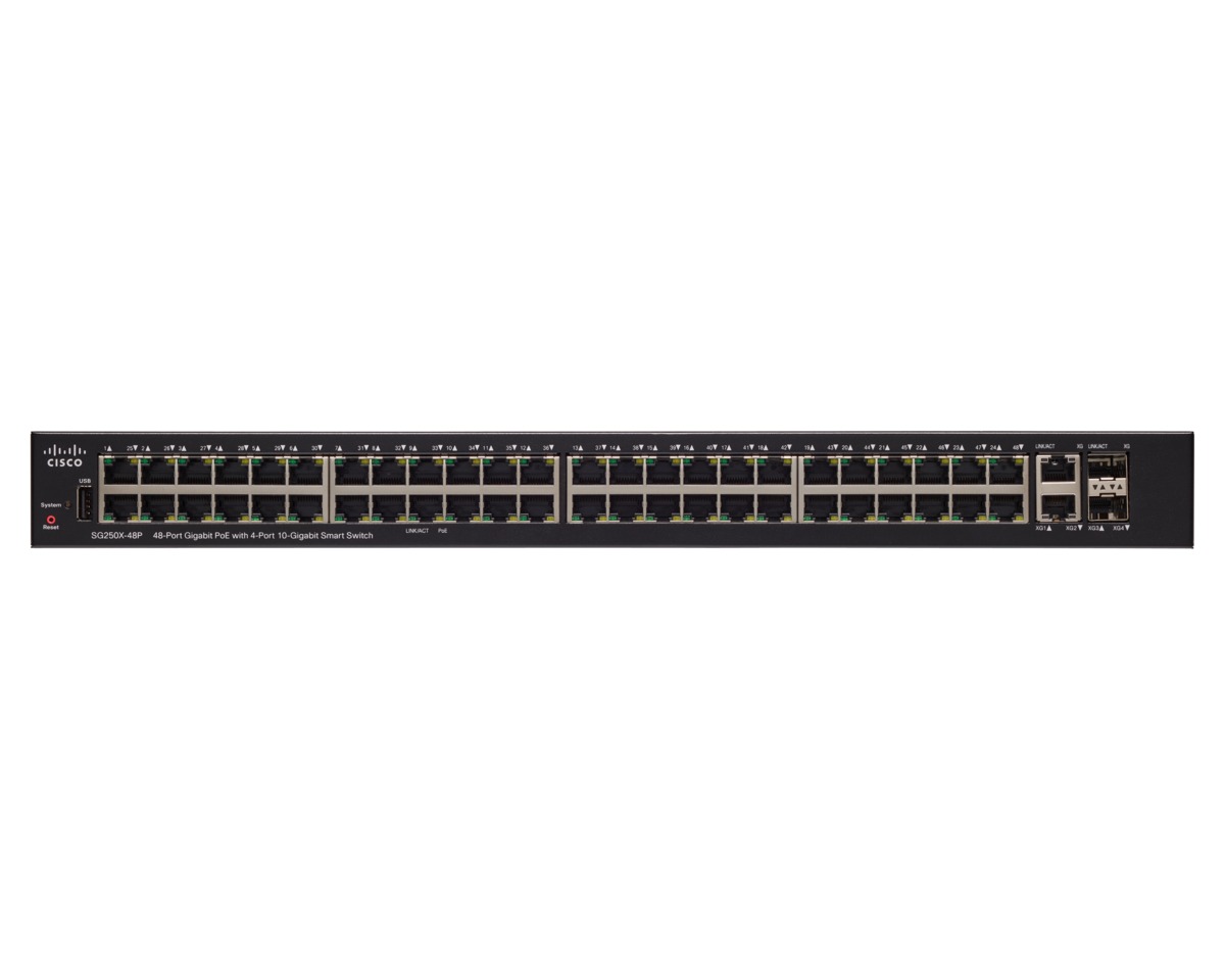 Switch 48 x 10/100/1000 (PoE +) + 2 x 10 Gigabits Ethernet + 2 x 10 gigabits SFP +