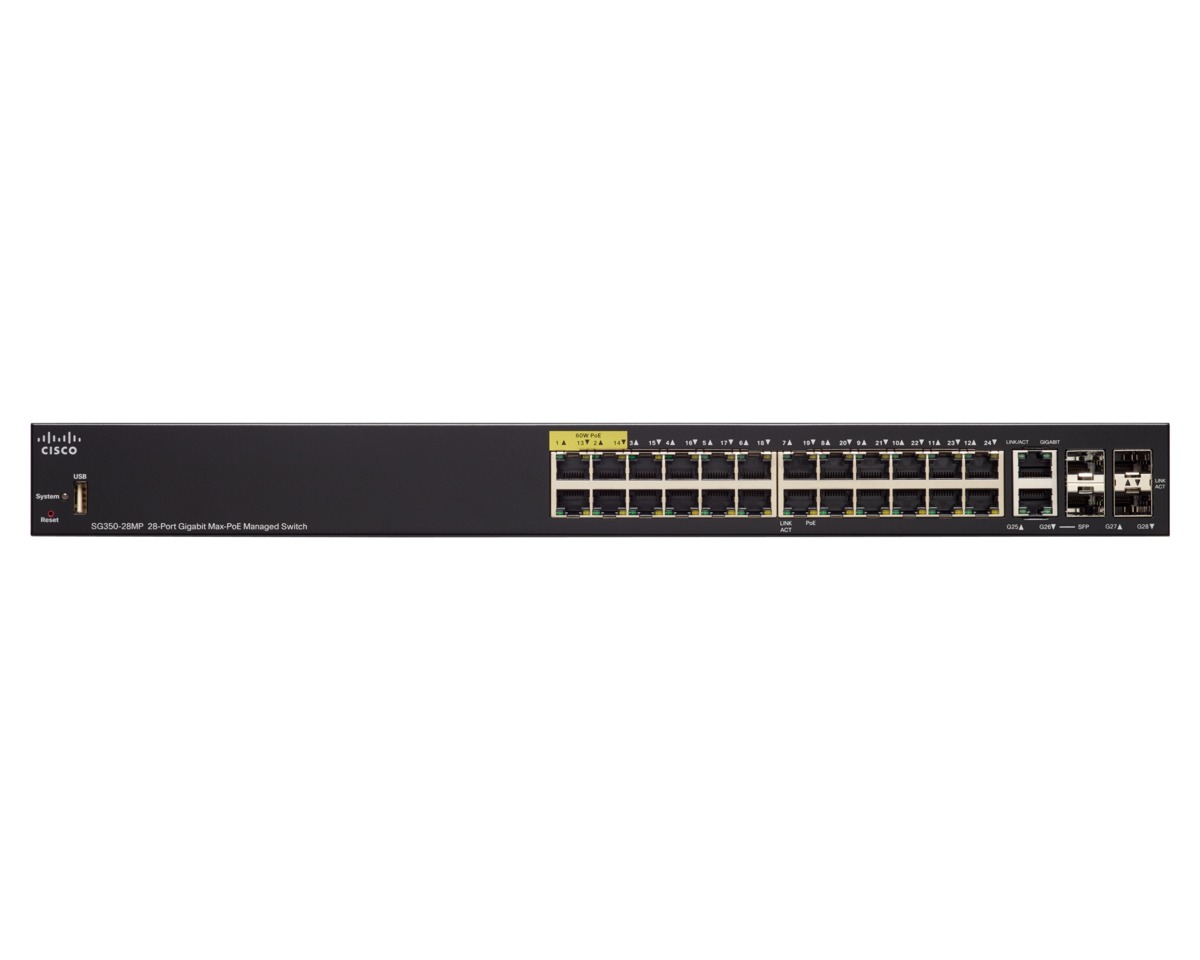Switch 24 x 10/100/1000 (PoE +) + 2 x SFP Gigabit + 2 x SFP Gigabit combo