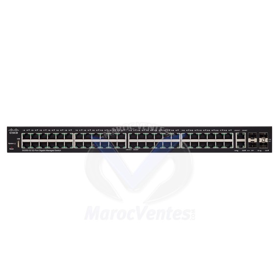 Switch 48 x 10/100/1000 + 2 x combo SFP Gigabit + 2 x SFP Gigabit SG350-52-K9-UK