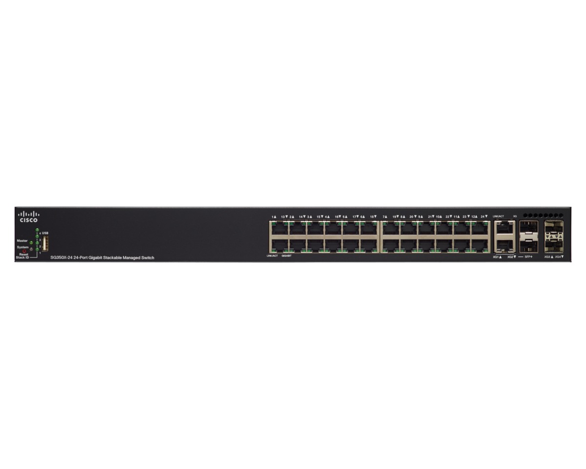 Switch Gigabit 24 ports 10/100/1000 avec 4 x 10 Gigabit Ethernet (2 x 10GBase-T/SFP+ combo + 2 x SFP+)