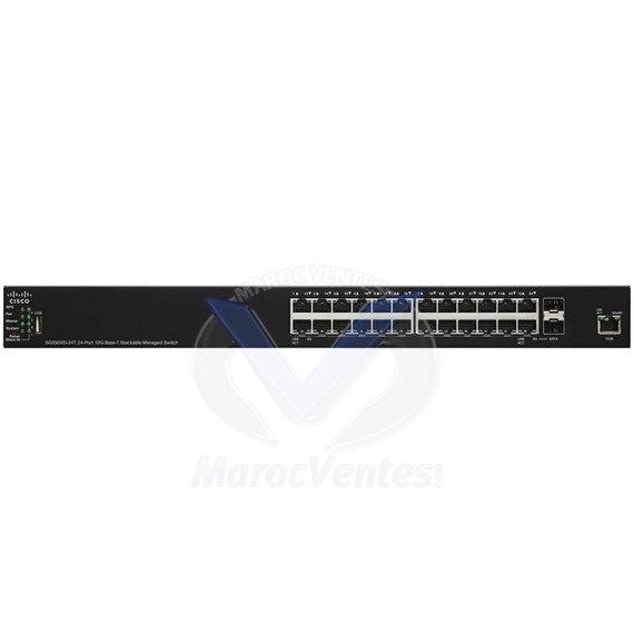 Switch manageable 22 ports 10 Gigabit Ethernet + 2 combo SFP SG350XG-24T-K9-EU
