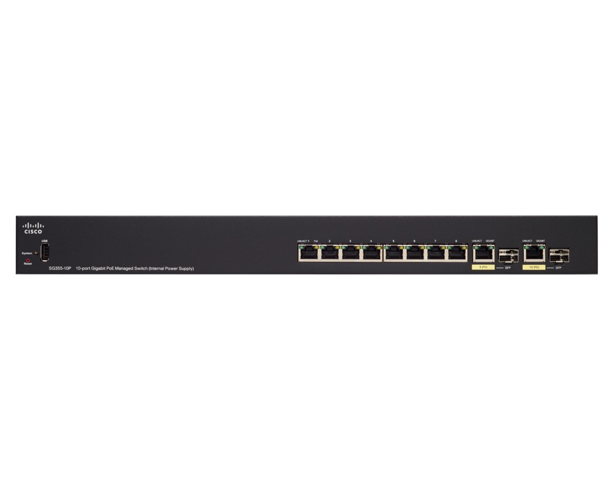 Switch C3 8 x 10/100/1000 (PoE+) + 2 x SFP Gigabit combiné Montable sur rack  PoE+ (62 W) Géré