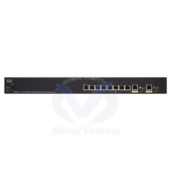 Switch 8 x 10/100/1000 + 2 x combo Gigabit SFP PoE+(62W) SG355-10P-K9-UK