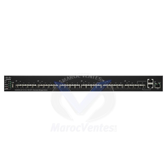 Switch 22 x 10 Gigabit SFP + + 2 x combo 10GBase-T L3 Géré Empilable SG550XG-24F-K9-UK