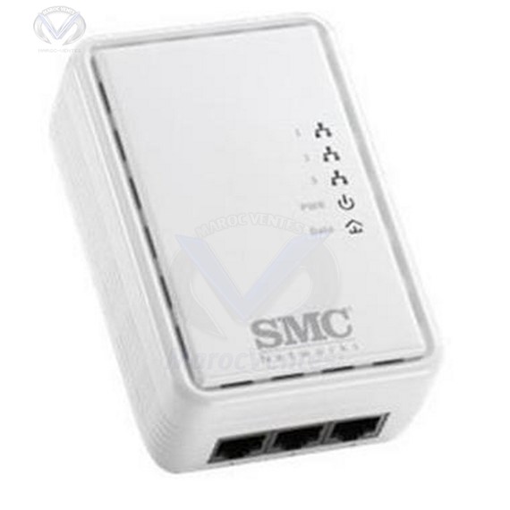Adaptateur CPL Powerline Ethernet avec 3 port - 200 Mbps SMCHPAV-ESW