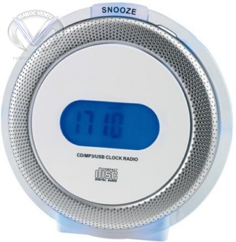Radio Réveil stéréo avec lecteur CD / MP3 et Port USB