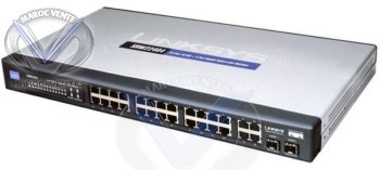 Switch 24 ports Ethernet 10/100 + 4 ports Gigabit avec WebView SRW224G4