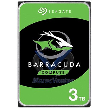 Disque Dur BarraCuda 3.5" 3 To 5400 RPM 256 Mo Serial ATA 6 Gb/s (bulk)