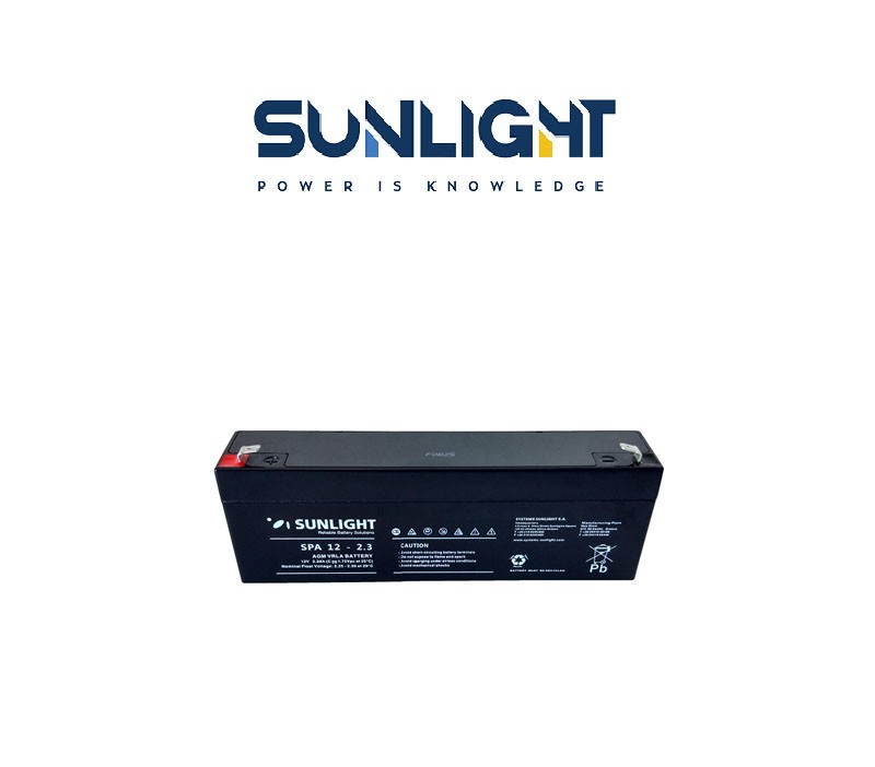 Batterie SUNLIGHT 12V 2,3AH SPA étanche VRLA AGM