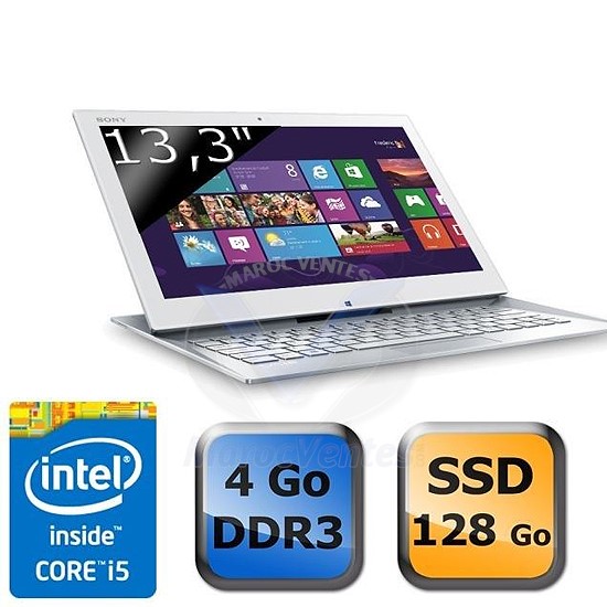 PC Tablette Intel Core i5-4200U 13.3" LED Tactile Wi-Fi N/Bluetooth/3G Windows 8 64 bits SVD1321M2EW