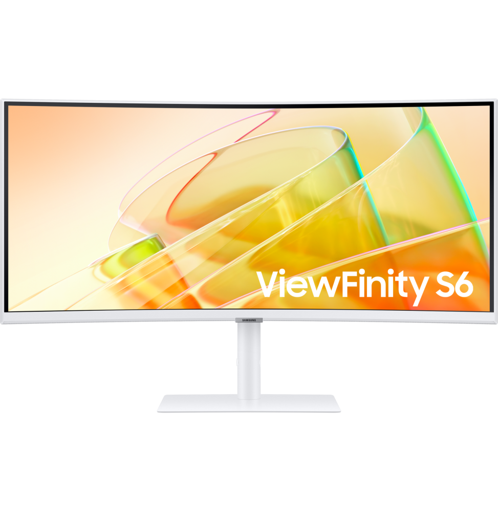 Moniteur Flat 34" Résolution QHD Serie 6 Blanc Ratio 21:9 Display Port, HDMI, USB, Ethernet Port, Thunderbolt
