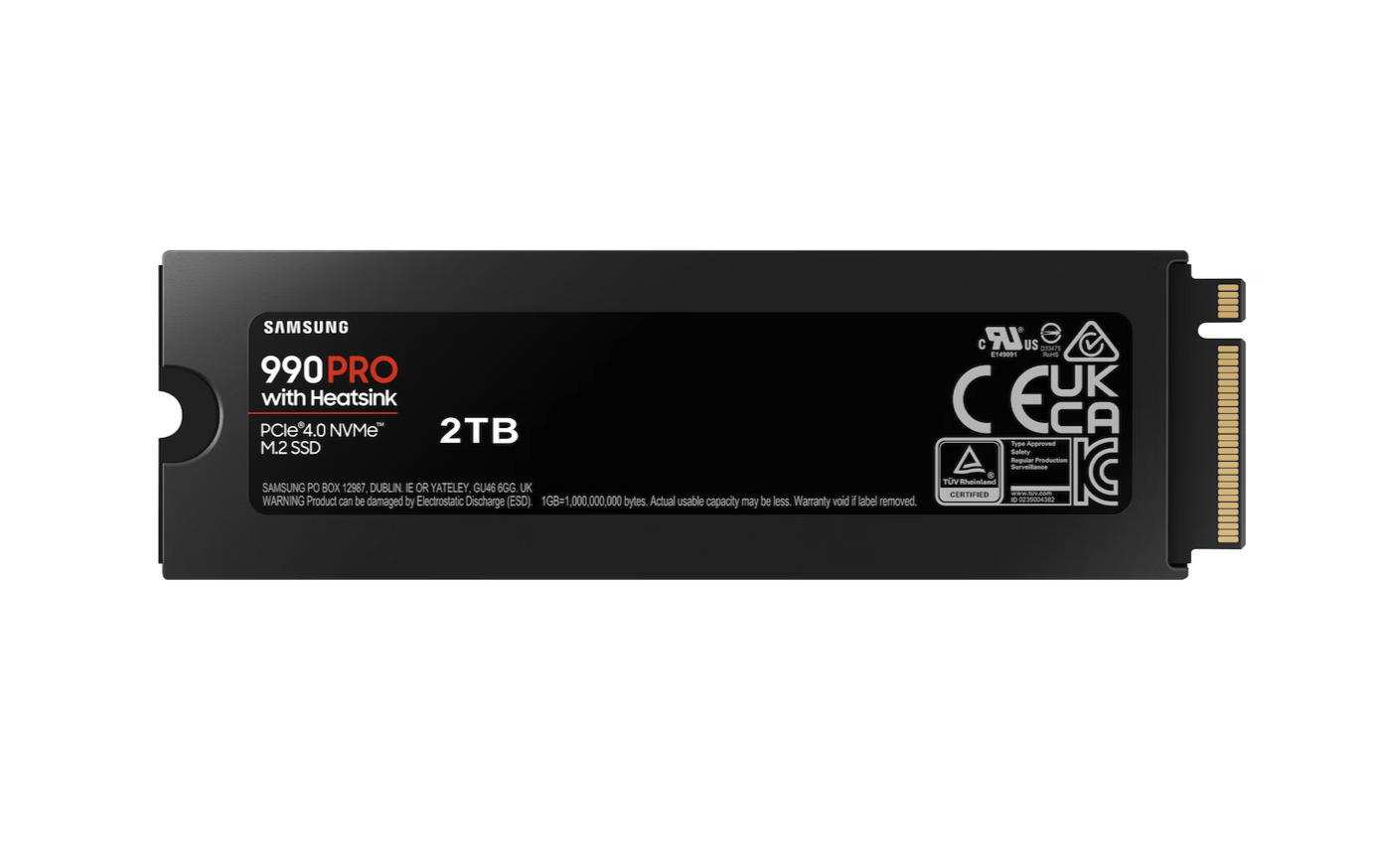 SSD M.2 2TB 990 PRO PCIe NVMe avec dissipateur MZ-V9P2T0GW