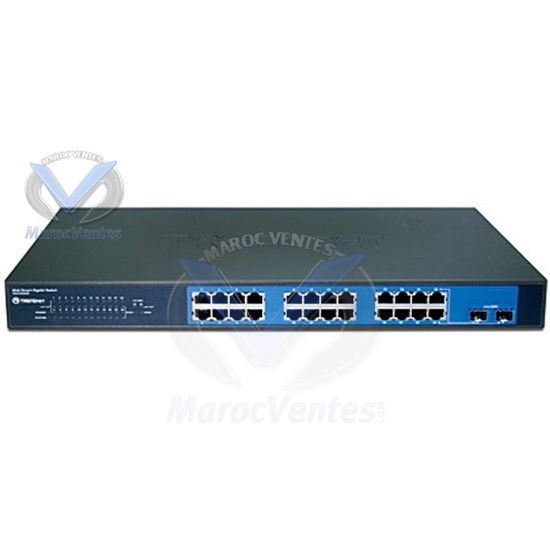 Web Switch 24 Ports 10/100/1000 Mbits VLAN 19" + 2Slot Gbic TEG-240WS