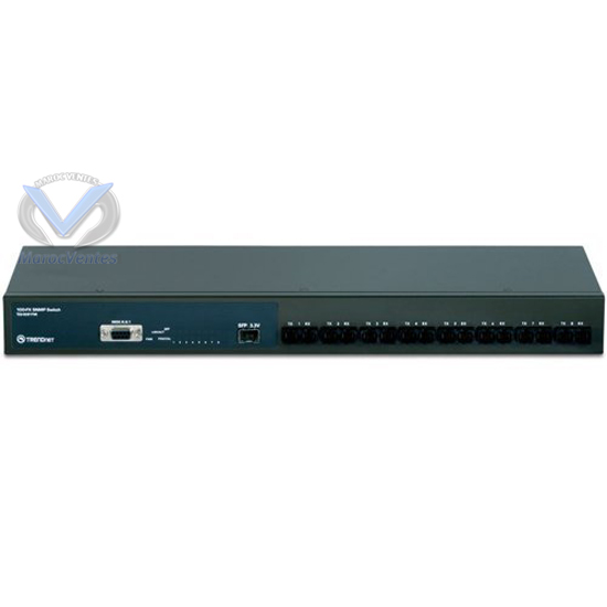 Switch 8 ports F.O 10/100bASE fX SNMP niv2+2 Slot Mini Gbic